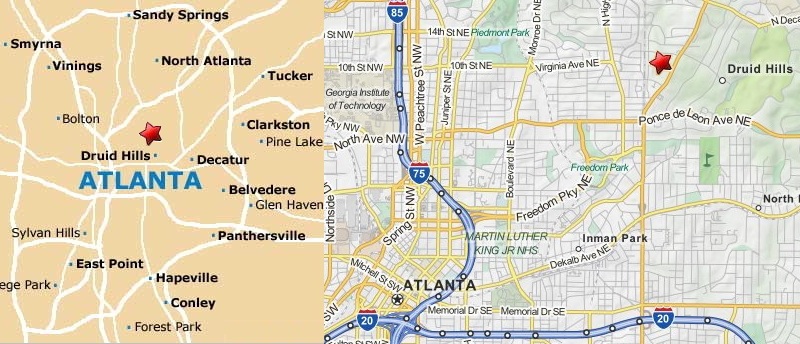 Map to Callanwolde