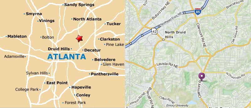 Map to Clairmont Crest Apartments