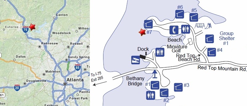 Map to Red Top Mountain